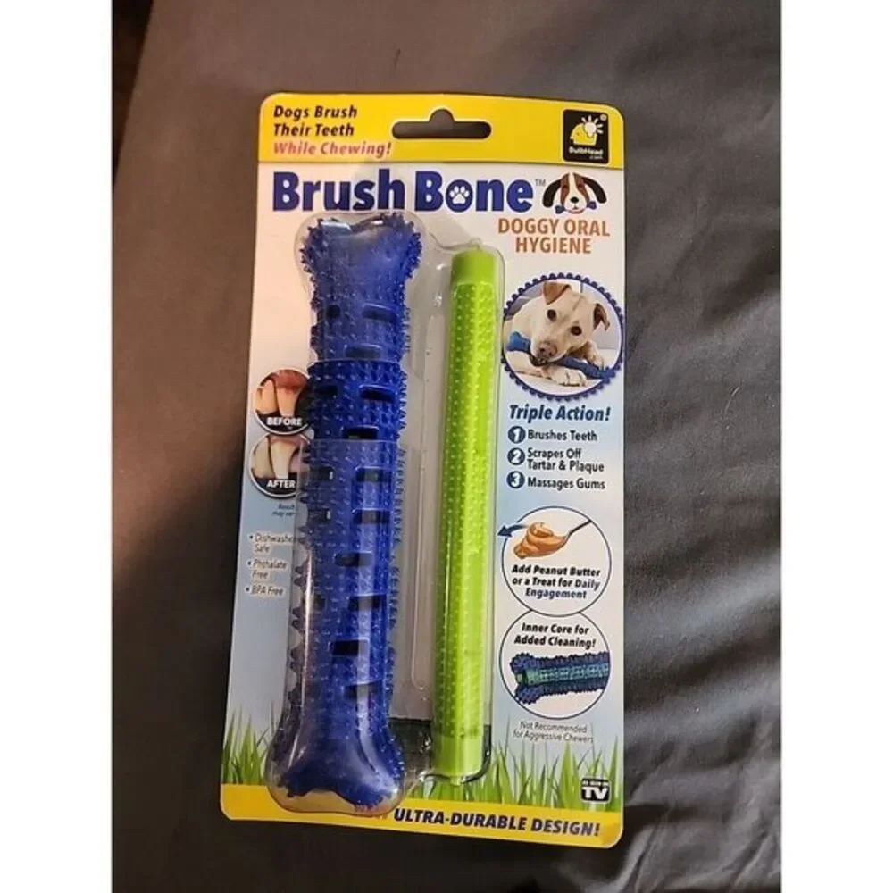 Brush Bone Toothbrush‎ Plaque and Tartar Remover for Dogs - Picture 2 of 3